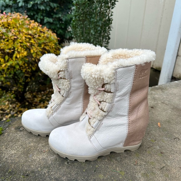 sorel joan of arctic genuine shearling lined wedge ii boot